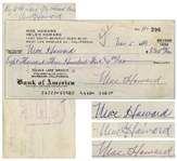 Moe Howard Check Signed, Made out to Himself, and Also Endorsed by Moe on Verso -- Dated 5 November 1959 -- Measures 7 x 3.25 -- Very Good Condition